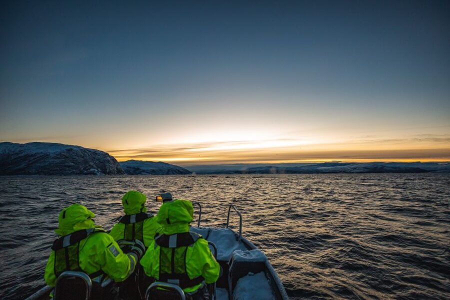 From Alta: Small Group Whale Watching by RIB - Getting ready for the RIB boat