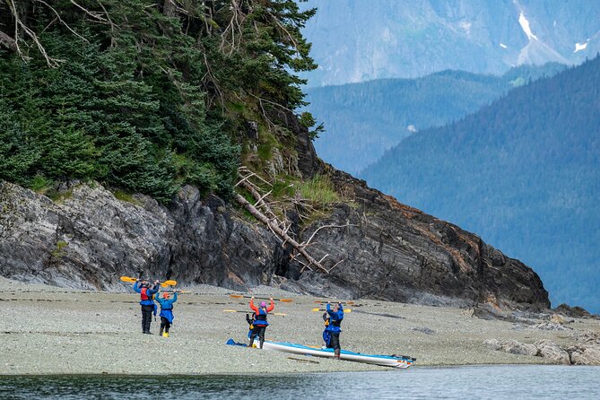 Paddle with Whales Kayak Adventure Juneau - A beach stop, snacks, and tide pools